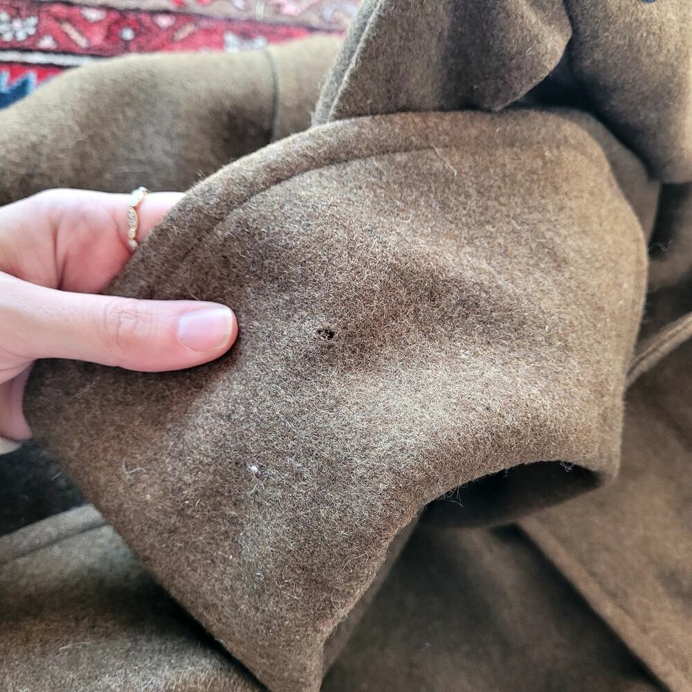 VTG WW2 Wool Trench Coat - Picture 8 of 10